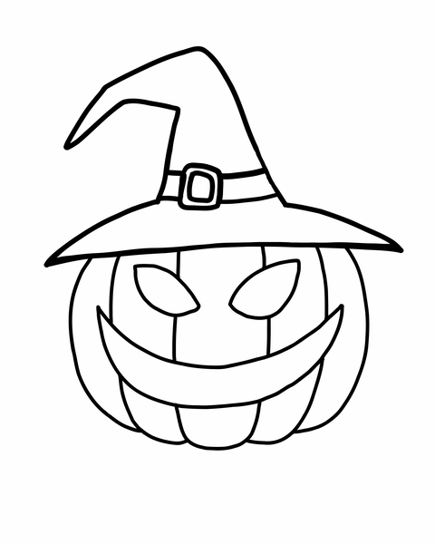 Pumpkin witch hat